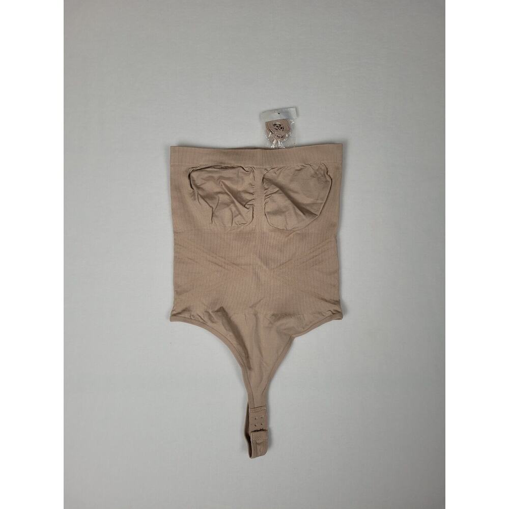 Womens Strapless Shapewear Bodysuit Tummy Control Shaper Seamless Thong Medium